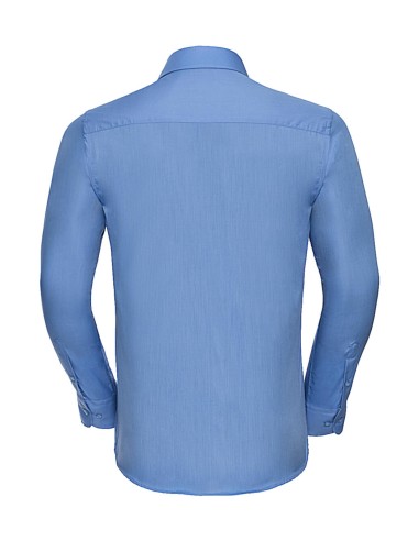 R-R-924M-0-Mens L/S Poly-Cotton Easy Care Tailored Poplin Shirt